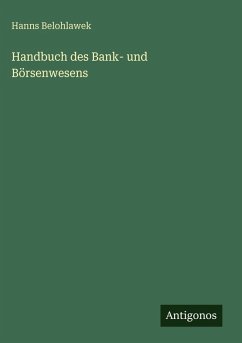 Cover Handbuch des Bank- und Börsenwesens