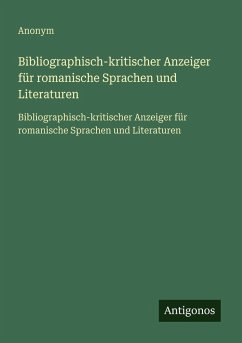 Cover Bibliographisch-kritischer Anzeiger für romanische Sprachen und Literaturen