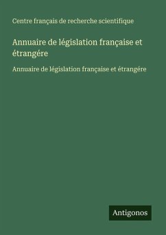 Cover Annuaire de législation française et étrangére