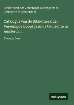 Cover Catalogus van de Bibliotheek der Vereenigde Doopsgezinde Gemeente te Amsterdam