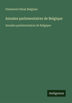 Cover Annales parlementaires de Belgique