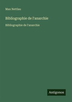 Cover Bibliographie de l'anarchie