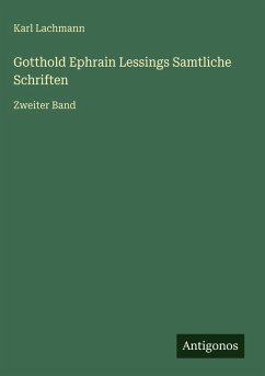 Cover Gotthold Ephrain Lessings Samtliche Schriften