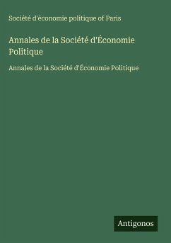 Cover Annales de la Société d'Économie Politique