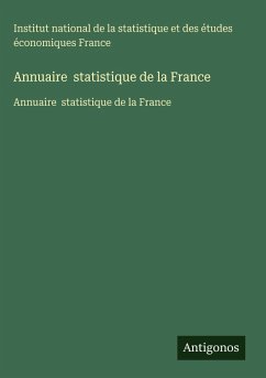 Annuaire statistique de la France Cover Annuaire statistique de la France