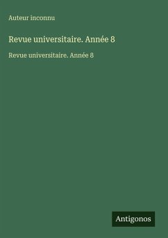 Cover Revue universitaire. Année 8
