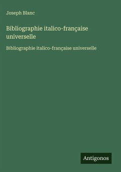 Cover Bibliographie italico-française universelle