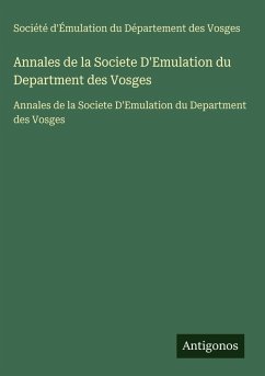 Cover Annales de la Societe D'Emulation du Department des Vosges