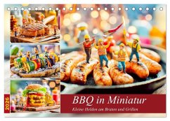 Cover BBQ in Miniatur - Kleine Helden am Braten und Grillen (Tischkalender 2026 DIN A5 quer), CALVENDO Monatskalender