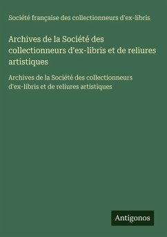 Cover Archives de la Société des collectionneurs d'ex-libris et de reliures artistiques