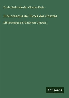 Cover Bibliothèque de l'Ecole des Chartes