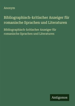 Cover Bibliographisch-kritischer Anzeiger für romanische Sprachen und Literaturen