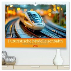 Cover Futuristische Modelleisenbahn (hochwertiger Premium Wandkalender 2026 DIN A2 quer), Kunstdruck in Hochglanz