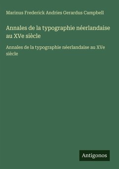 Cover Annales de la typographie néerlandaise au XVe siècle