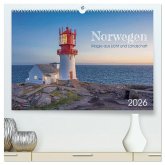 Norwegen - Magie aus Licht und Landschaft (hochwertiger Premium Wandkalender 2026 DIN A2 quer), Kunstdruck in Hochglanz