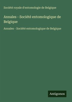 Cover Annales - Société entomologique de Belgique