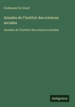 Cover Annales de l'institut des sciences sociales