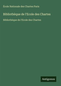 Cover Bibliothèque de l'Ecole des Chartes