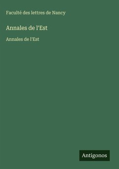 Cover Annales de l'Est