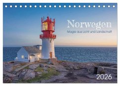 Cover Norwegen - Magie aus Licht und Landschaft (Tischkalender 2026 DIN A5 quer), CALVENDO Monatskalender