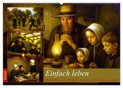 Cover Einfach Leben - Einblicke in die Welt der Amish im Stil alter Gemälde (Wandkalender 2026 DIN A2 quer), CALVENDO Monatskalender
