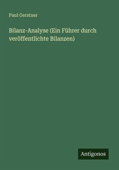 Cover Bilanz-Analyse (Ein Führer durch veröffentlichte Bilanzen)