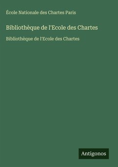 Cover Bibliothèque de l'Ecole des Chartes