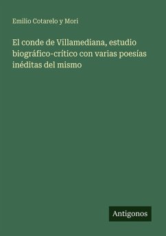 Cover El conde de Villamediana, estudio biográfico-crítico con varias poesías inéditas del mismo