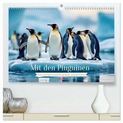 Cover Mit den Pinguinen (hochwertiger Premium Wandkalender 2026 DIN A2 quer), Kunstdruck in Hochglanz
