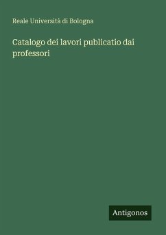 Cover Catalogo dei lavori publicatio dai professori
