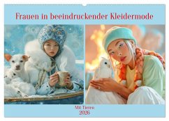 Frauen in beeindruckender Kleidermode - Mit Tieren (Wandkalender 2026 DIN A2 quer), CALVENDO Monatskalender - Calvendo;Brunner-Klaus, Liselotte Frauen in beeindruckender Kleidermode - Mit Tieren (Wandkalender 2026 DIN A2 quer), CALVENDO Monatskalender - Calvendo;Brunner-Klaus, Liselotte