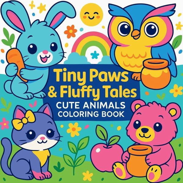 Tiny Paws & Fluffy Tales - Cute Animals Coloring Book Tiny Paws & Fluffy Tales - Cute Animals Coloring Book