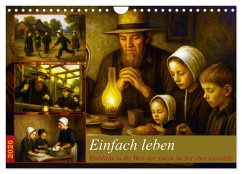 Cover Einfach Leben - Einblicke in die Welt der Amish im Stil alter Gemälde (Wandkalender 2026 DIN A4 quer), CALVENDO Monatskalender