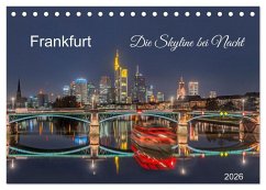 Cover Frankfurt. Die Skyline bei Nacht (Tischkalender 2026 DIN A5 quer), CALVENDO Monatskalender