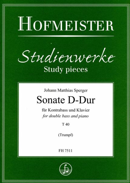Sonate D-Dur für Kontrabaß und Klavier