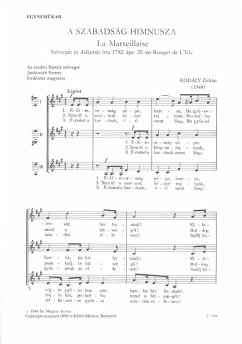 Cover Kodály Zoltán, Rouget de L'Isle, Claude-Joseph (La Marseillaise) Upper Voices