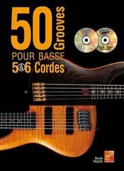 Cover Bruno Tauzin: 50 Grooves Pour Basse 5 & 6 Cordes Bass Guitar Buch + CD + CD-ROM