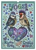 Vögel. Kleine Punks. Großes Herz. (Wandkalender 2026 DIN A3 hoch), CALVENDO Monatskalender