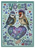 Vögel. Kleine Punks. Großes Herz. (Wandkalender 2026 DIN A2 hoch), CALVENDO Monatskalender