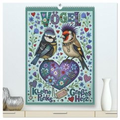 Cover Vögel. Kleine Punks. Großes Herz. (hochwertiger Premium Wandkalender 2026 DIN A2 hoch), Kunstdruck in Hochglanz