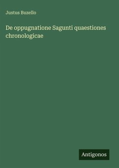 Cover De oppugnatione Sagunti quaestiones chronologicae