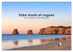 Cover Entre monts et vagues - Une année au Pays Basque (Calendrier de bureau 2026 DIN A5 vertical), CALVENDO calendrier mensuel