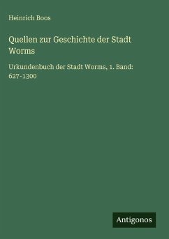 Cover Quellen zur Geschichte der Stadt Worms