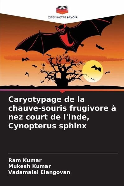 Caryotypage de la chauve-souris frugivore à nez court de l'Inde, Cynopterus sphinx Caryotypage de la chauve-souris frugivore à nez court de l'Inde, Cynopterus sphinx