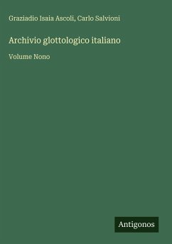 Cover Archivio glottologico italiano