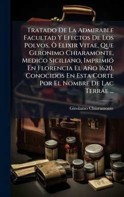 Cover Tratado De La Admirable Facultad Y Efectos De Los Polvos, Ã' Elixir Vitae, Que Geronimo Chiaramonte, Medico Siciliano, ImprimiÃ3 En Florencia El Año 1620, Conocidos En Esta Corte Por El Nombre De Lac Terrae ...