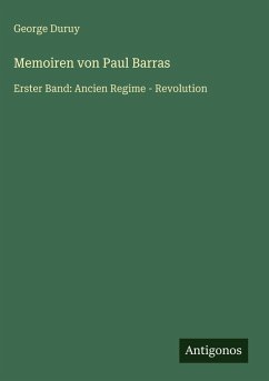 Cover Memoiren von Paul Barras