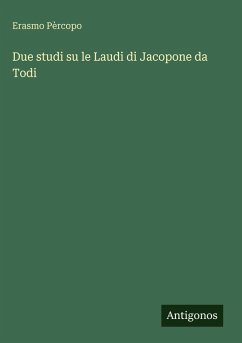 Cover Due studi su le Laudi di Jacopone da Todi
