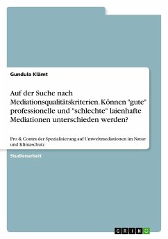 Cover Auf der Suche nach Mediationsqualitätskriterien. Können 
