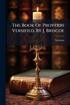 Cover The Book Of Proverbs Versified, By J. Briscoe